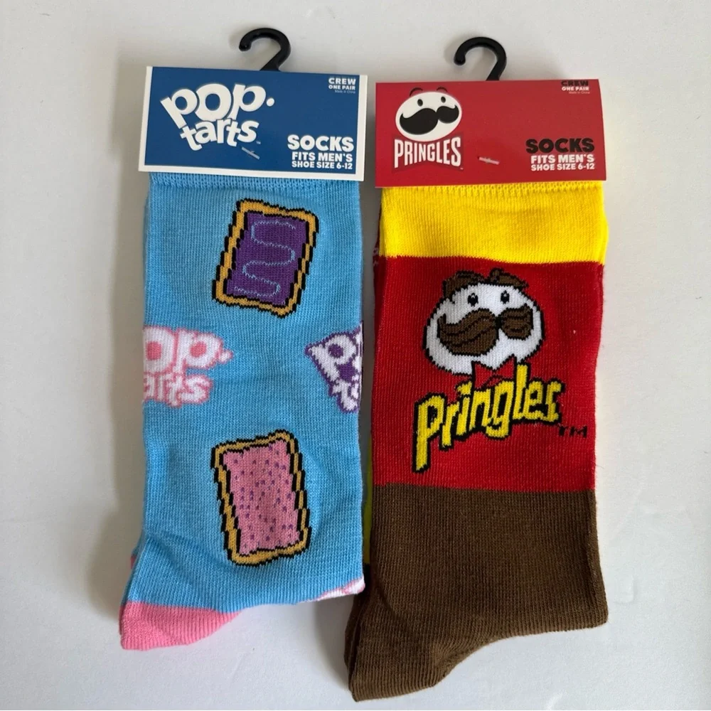 New Lot 8 Novelty Fun Graphic Socks Crew Length Socks Unisex 8 Packs Food